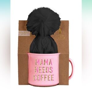 Simply Southern Black Beanie and Pink Mug Set